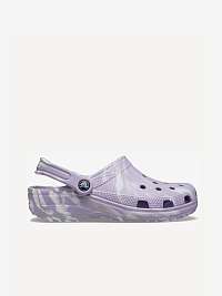 Svetlofialové dámske vzorované šľapky Crocs Classic
