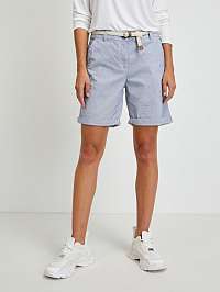Svetlomodré dámske chino šortky s opaskom Tom Tailor Denim