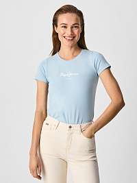 Svetlomodré dámske tričko Pepe Jeans New Virginia