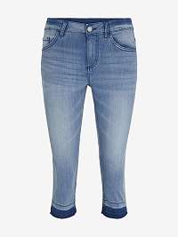 Svetlomodré dámske trojštvrťové nohavice slim fit Tom Tailor