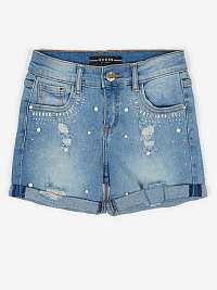Svetlomodré dievčenské džínsové šortky Guess