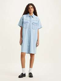 Svetlomodré džínsové košeľové šaty Levi's® Elowen Western