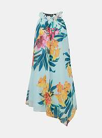 Svetlomodré kvetované asymetrické šaty Dorothy Perkins