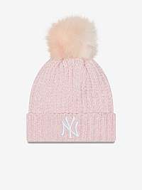Svetloružová dámska rebrovaná čiapka New Era Winterized Bobble