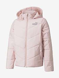 Svetloružová dievčenská prešívaná bunda Puma Ess Padded HD Jacket G
