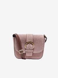 Svetloružová semišová crossbody kabelka ONLY Isabella