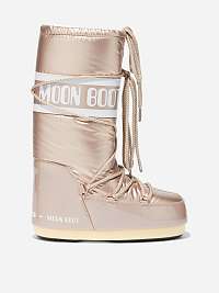 Svetloružové dámske metalické snehule Moon Boot Pilow