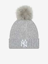 Svetlošedá dámska rebrovaná čiapka New Era Winterized Bobble