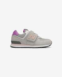 Svetlošedé dievčenské semišové tenisky New Balance
