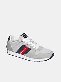 Svetlošedé pánske tenisky so semišovými detailmi Lee Cooper