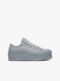 Svetlošedé unisex tenisky na platforme Converse Chuck Taylor All Star Extra High Utility Platform