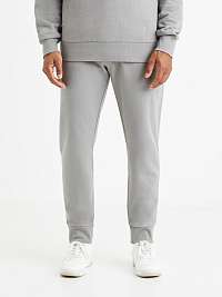 Svetlosivé pánske basic tepláky Celio Vobrodo