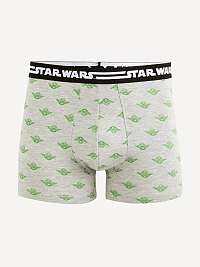 Svetlosivé vzorované boxerky Celio Star Wars Yoda