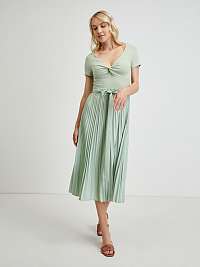 Svetlozelené dámske midi šaty Guess Erynn