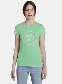 Svetlozelené dámske tričko s potlačou Tom Tailor Denim