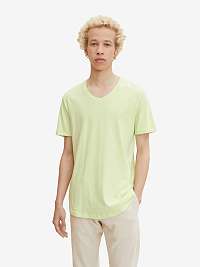 Svetlozelené pánske základné tričko Tom Tailor Denim