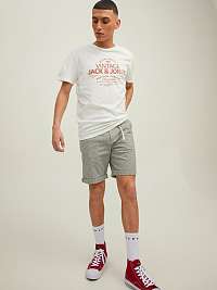 Svetlozelené pruhované chino šortky Jack & Jones Sky