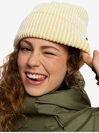 Svetložltá dámska rebrovaná čiapka Roxy Ozalee