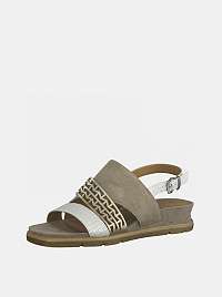 Tamaris béžové kožené sandále