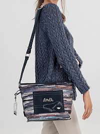 Tmavě modrá dámská vzorovaná crossbody kabelka Anekke Iceland Ocean