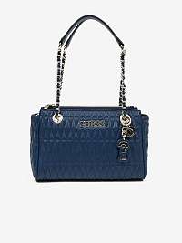 Tmavě modrá prošívaná crossbody kabelka Guess Brinkley