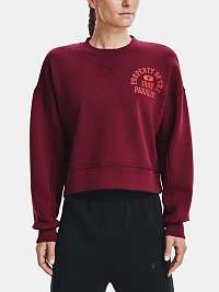 Tmavo červená mikina Under Armour UA Prjct Rock Fleece LC Crew