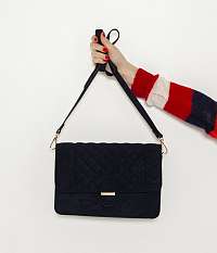 Tmavo modrá crossbody kabelka v semišové úprave Camaieu