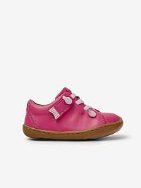 Tmavo ružové dievčenské kožené topánky Camper