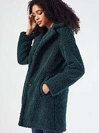 Tmavo zelený zimný kabát Dorothy Perkins