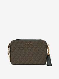 Tmavohnedá crossbody kabelka Michael Kors Jet Set