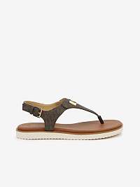 Tmavohnedé dámske sandále Michael Kors Jilly Flat