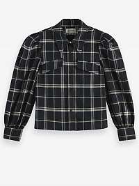 Tmavomodrá dámska kockovaná ľahká bunda Scotch & Soda
