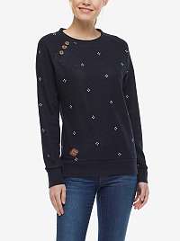 Tmavomodrá dámska vzorovaná mikina Ragwear Daria Dots