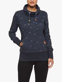Tmavomodrá dámska vzorovaná mikina Ragwear Rylie Marina
