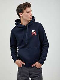 Tmavomodrá pánska mikina s kapucňou Tommy Hilfiger