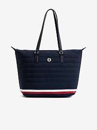 Tmavomodrá prešívaná nákupná taška Tommy Hilfiger