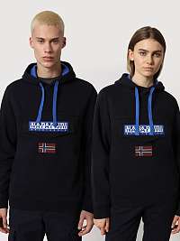 Tmavomodrá unisex mikina s vreckom na zips NAPAPIJRI Burgee Wint 1