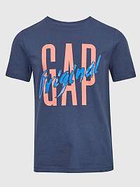 Tmavomodré chlapčenské tričko GAP Original
