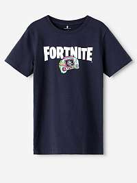 Tmavomodré chlapčenské tričko Name It Frame Fortnite