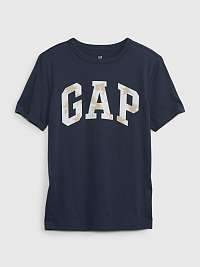 Tmavomodré chlapčenské tričko s logom GAP
