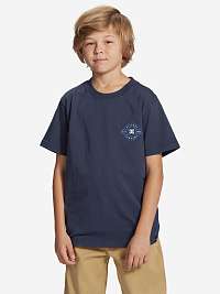 Tmavomodré chlapčenské tričko s potlačou DC Crest