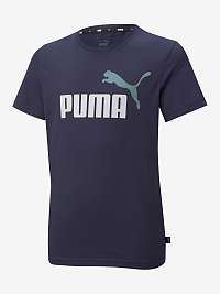 Tmavomodré chlapčenské tričko s potlačou Puma