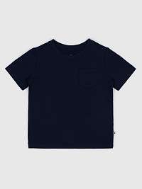 Tmavomodré chlapčenské tričko s vreckom GAP