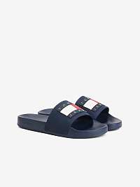 Tmavomodré dámske vzorované papuče Tommy Hilfiger
