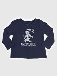 Tmavomodré detské tričko GAP organic 1969