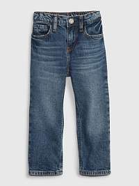 Tmavomodré dievčenské džínsy rovného strihu GAP