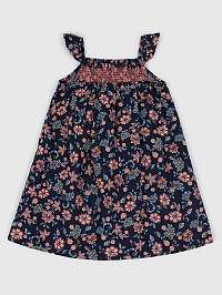 Tmavomodré dievčenské kvetinové šaty GAP