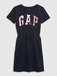 Tmavomodré dievčenské šaty s logom GAP GAP