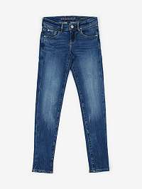 Tmavomodré dievčenské úzke džínsy Guess