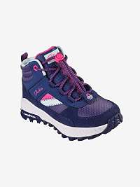 Tmavomodré dievčenské zimné členkové topánky Skechers